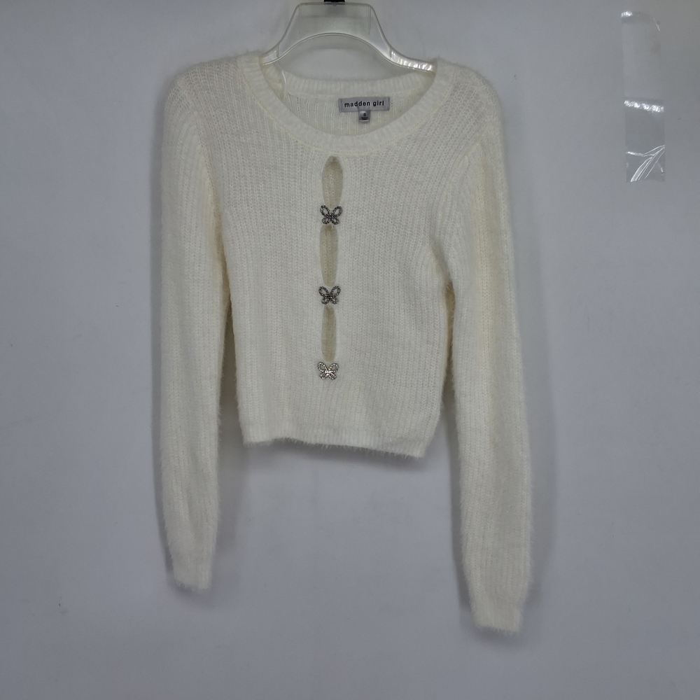 Madden Girl Soft White Knit Sweater